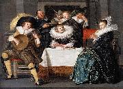 Dirck Hals A Merry Company Making Music oil painting